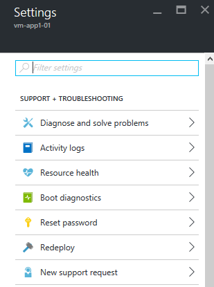 Troubleshooting options for Azure Resource Manager virtual machines [Image Credit: Aidan Finn]