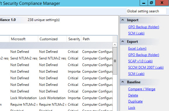 Export SCM Template Settings as a GPO Backup (Image Credit: Russell Smith)