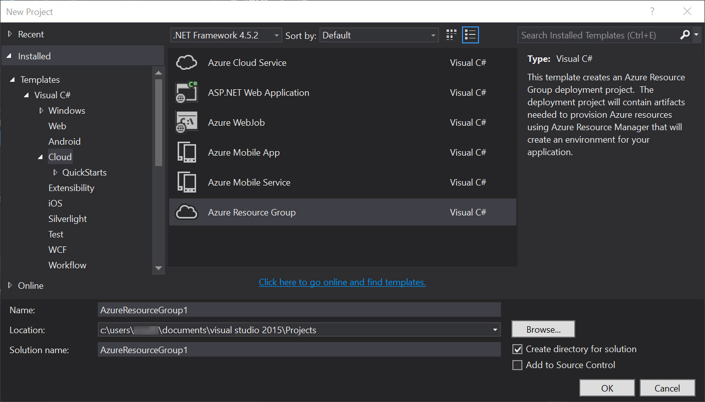 Deploy a new Azure Resource Group using a template (Image Credit: Russell Smith)