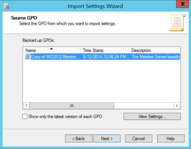 Import Settings to a New Group Policy Object (Image Credit: Russell Smith)