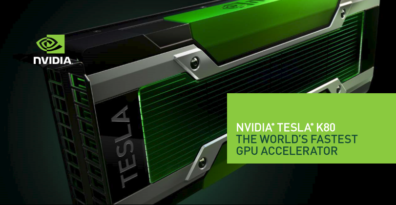 The NVIDIA Tesla K80 GPU [Image Credit: NVIDIA]