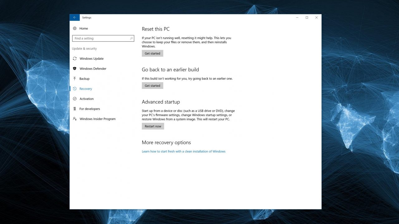 rollback system settings hero windows 10