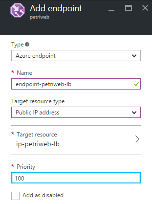 Add the failover endpoint for the Azure load balancer [Image Credit: Aidan Finn]
