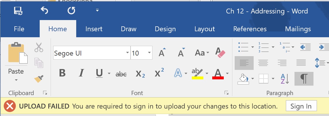 OneDrive for Business signin error