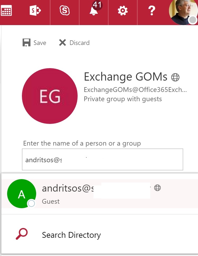 Office 365 Group Guest user