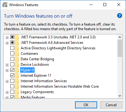 Client Hyper-V is installed on Windows 10 [Image Credit: Aidan Finn]