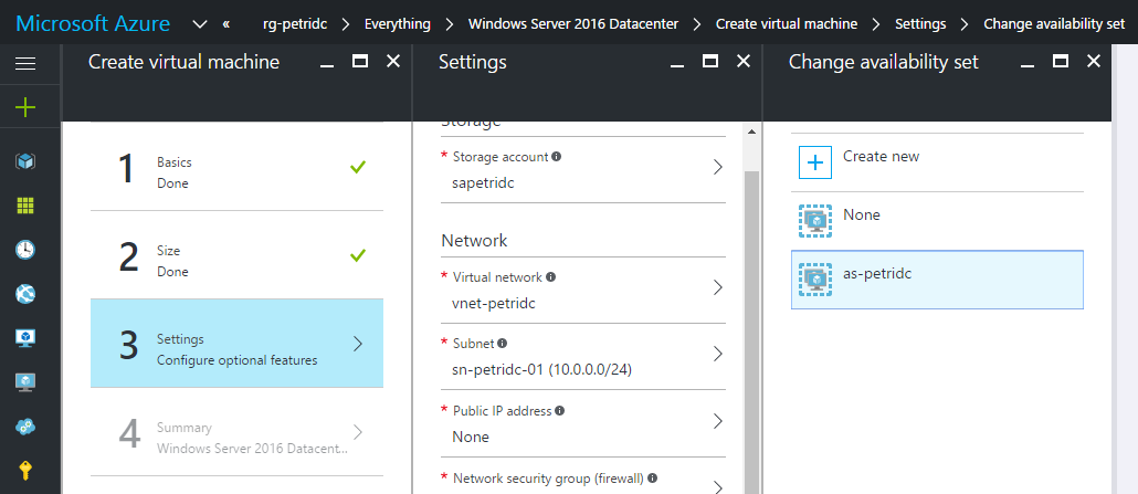 Creating new domain controllers in an Azure availability set [Image Credit: Aidan Finn]