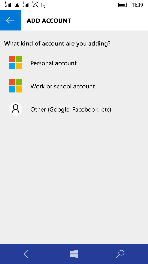 Set up Microsoft Authenticator in Windows 10 Mobile (Image Credit: Russell Smith)