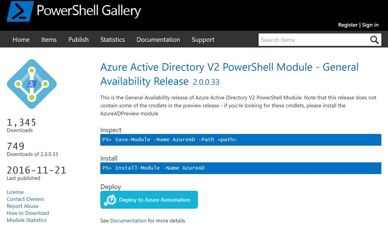 Azure AD PowerShell