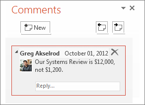 Comments in PowerPoint (via Microsoft)