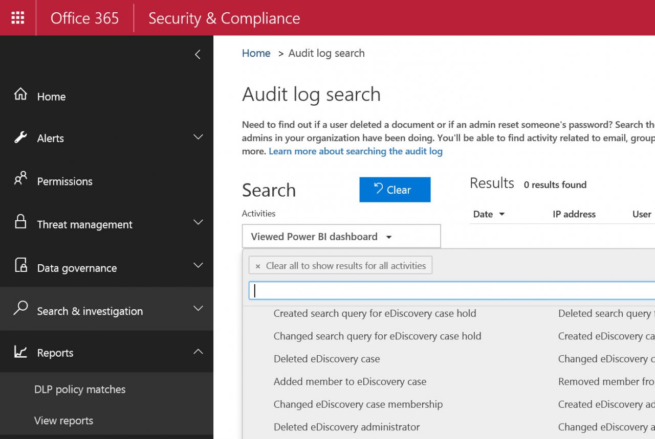 Search Office 365 Audit Log