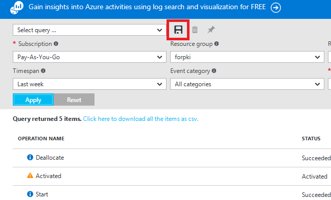 Save a query in Azure Monitor (Image Credit: Russell Smith)