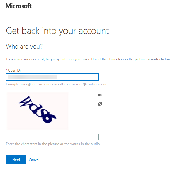 Test resetting an Azure AD account password (Image Credit: Russell Smith)