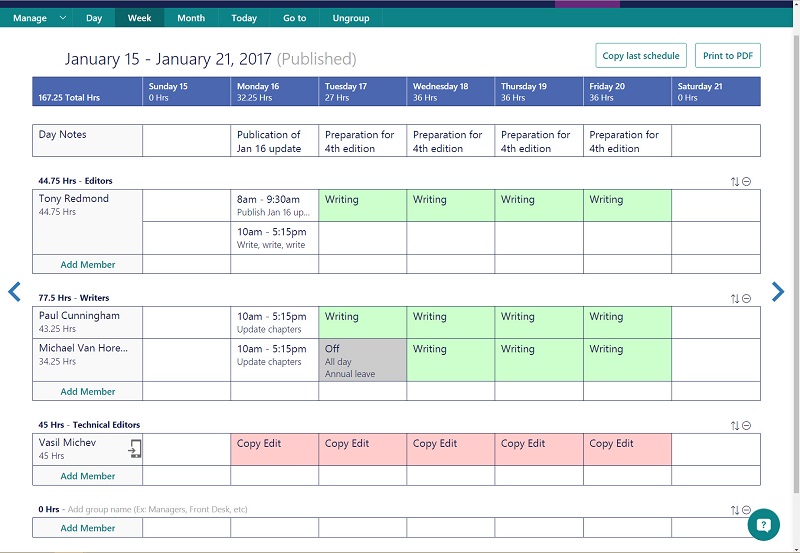 StaffHub Schedule