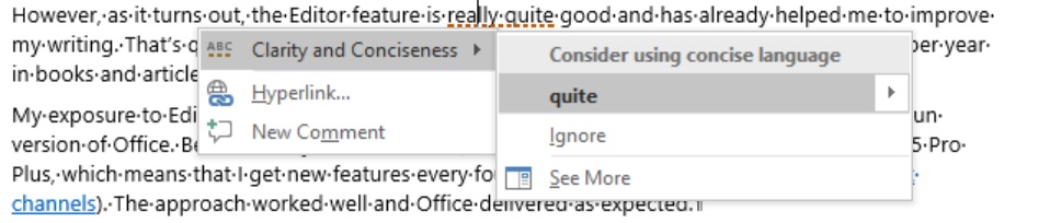 Word Editor looks for clarity