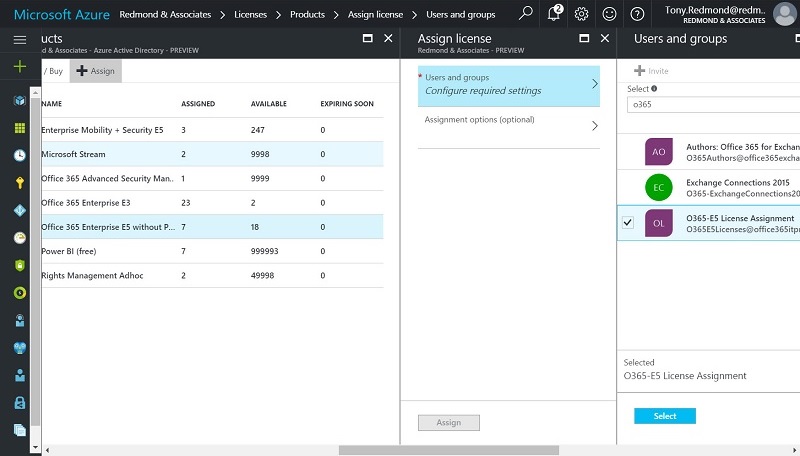 Office 365 license management with AAD groups