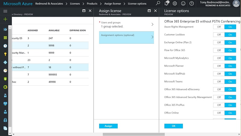 License management with AAD groups