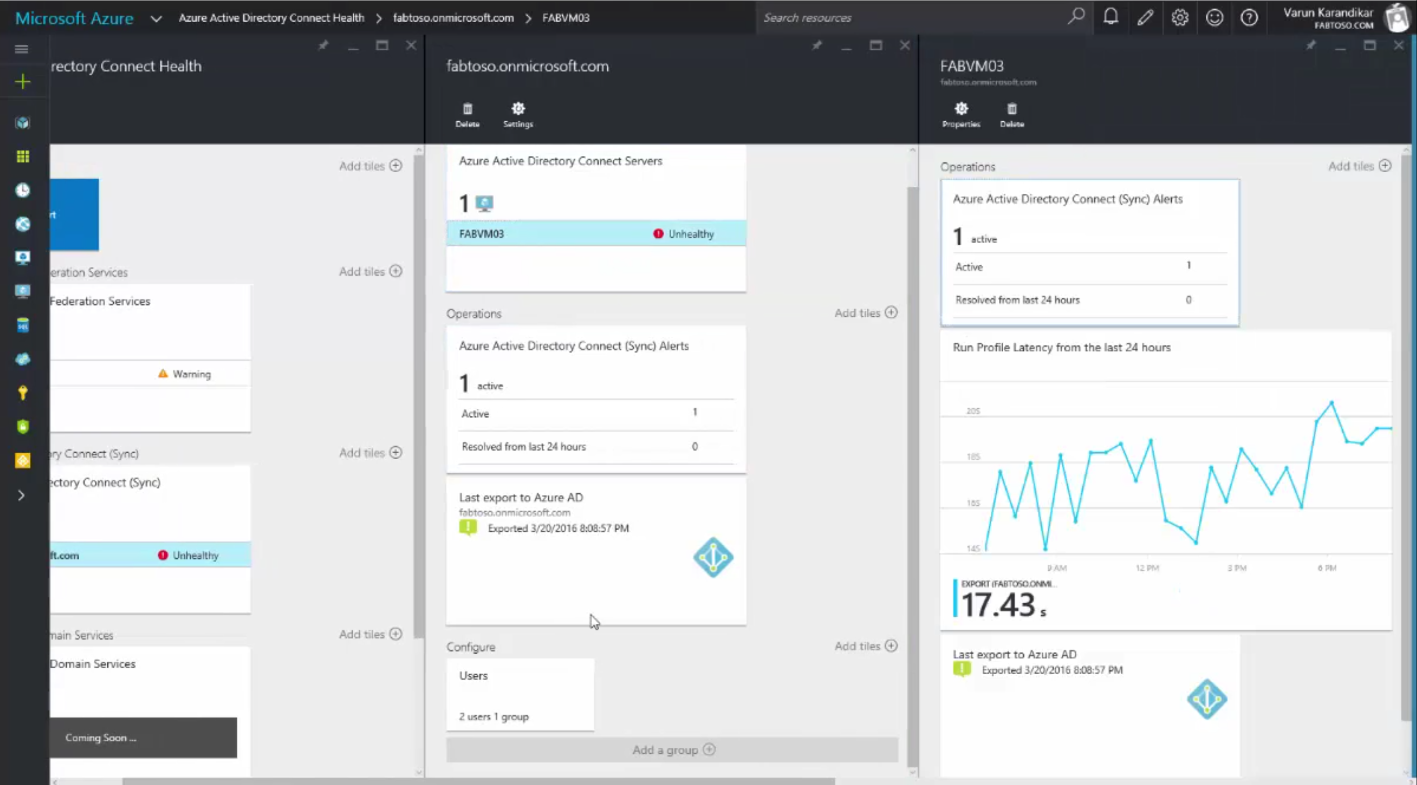 Azure AD Connect Health for sync [Image Credit: Microsoft]