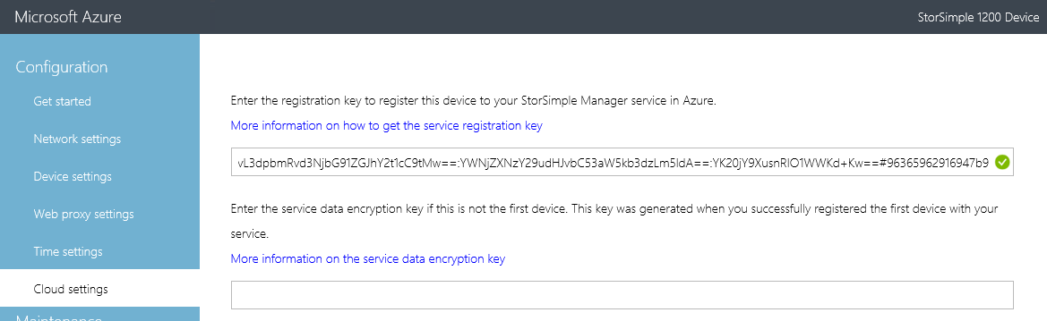 Register the StorSimple virtual appliance with Azure [Image Credit: Aidan Finn]