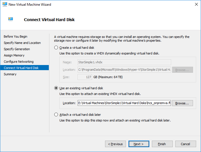 Using the downloaded StorSimple OS disk as the VM OS disk [Image Credit: Aidan Finn]