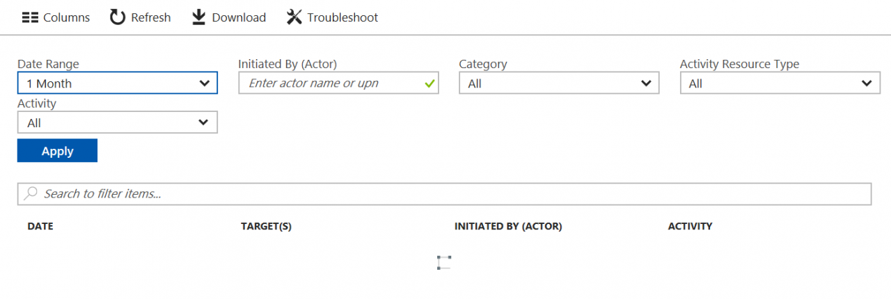 Audit log search in Azure AD (Image Credit: Russell Smith)