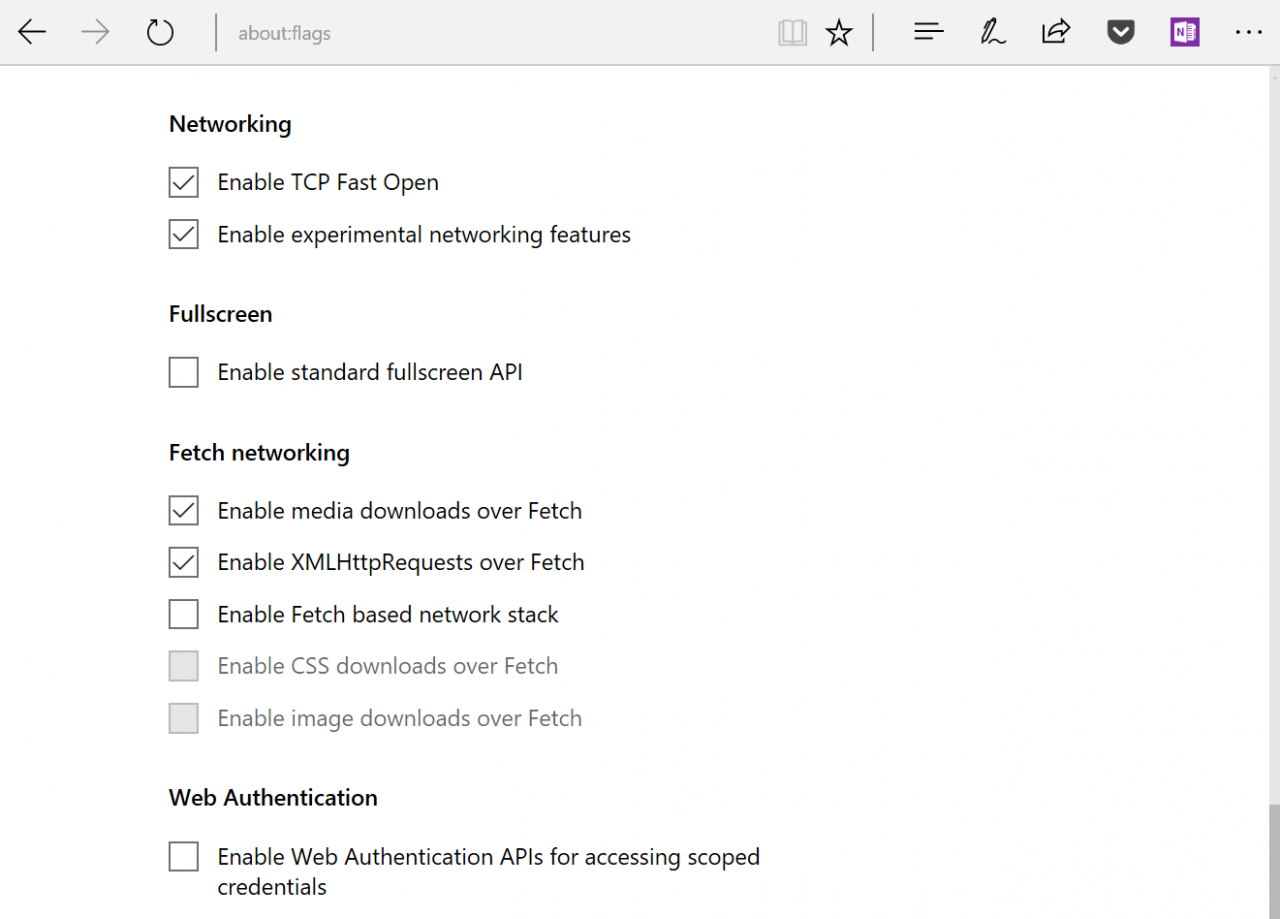 Enable TCP Fast Open in the about:flags settings in Microsoft Edge (Image Credit: Russell Smith)