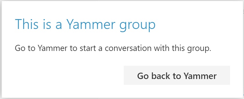Yammer Group error