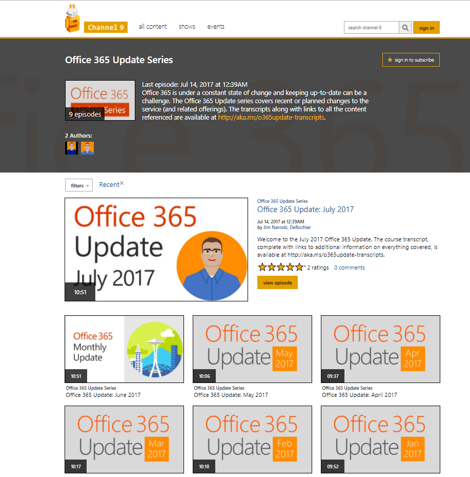 Office 365 Updates Series