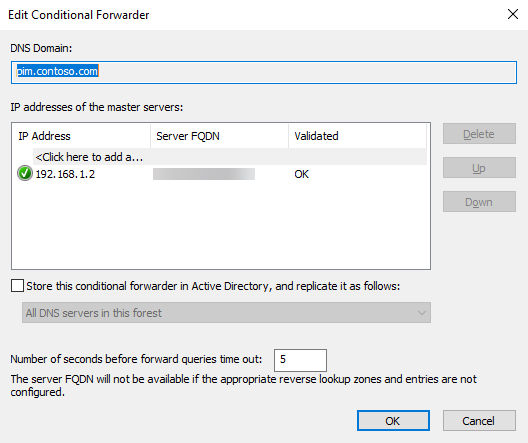 Configure a DNS conditional forwarder in Windows Server 2016 (Image Credit: Russell Smith)