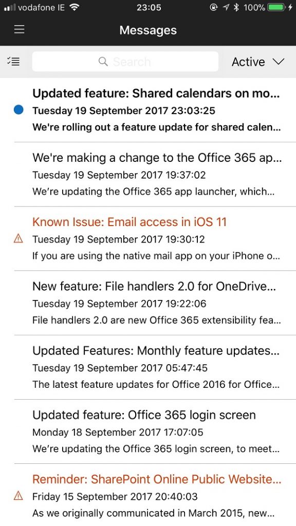 iOS Office 365 Admin
