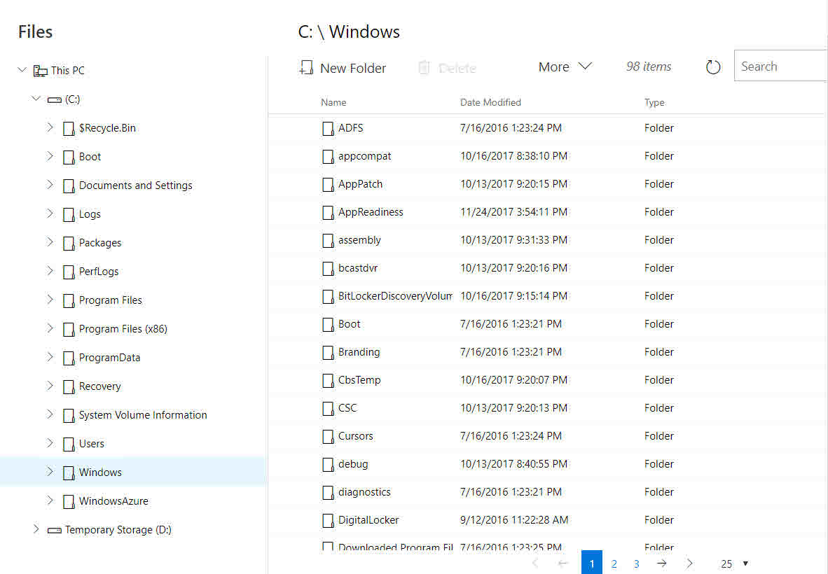 Managing files using Project Honolulu (Image Credit: Russell Smith)