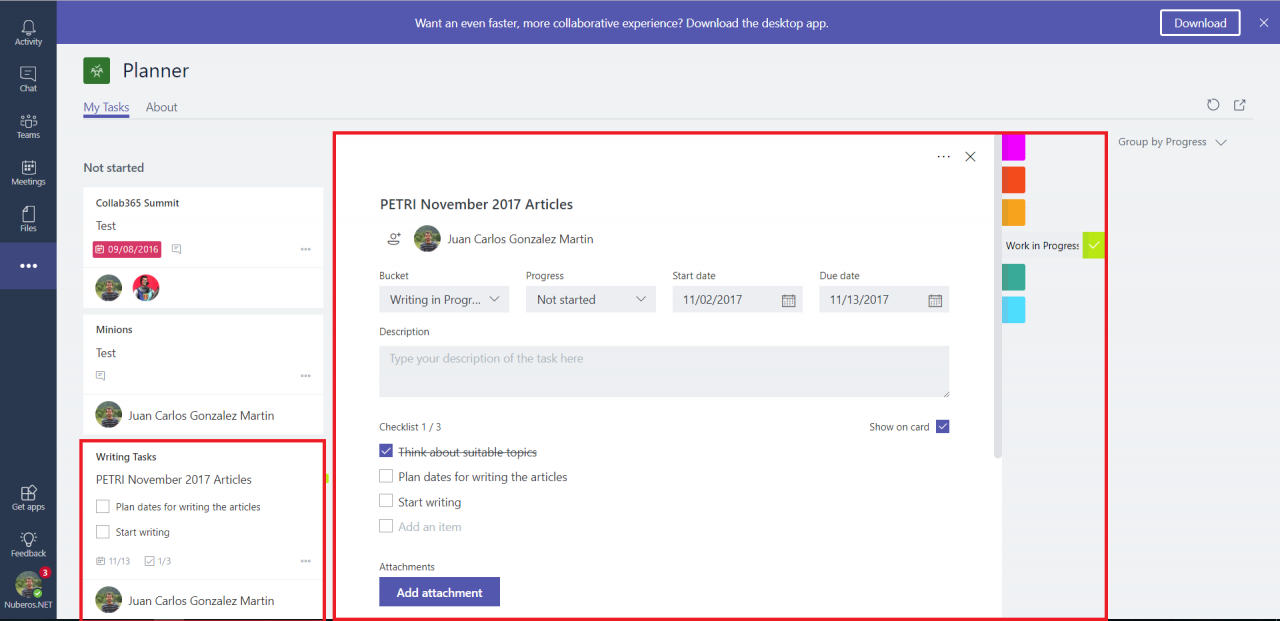 My Tasks App Microsoft Teams 6