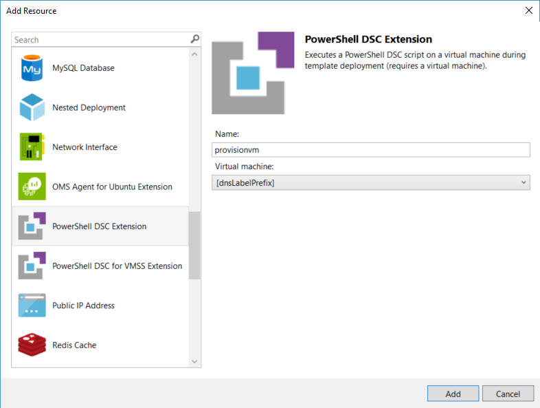 Add a PowerShell DSC resource to a project in Visual Studio (Image Credit: Russell Smith)