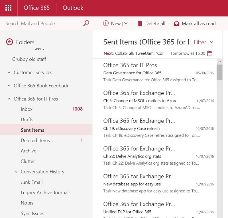 Behind The Scenes In An Office 365 Group Mailbox Petri IT Knowledgebase