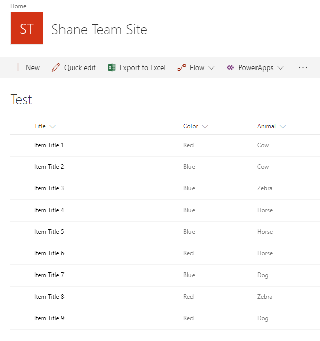Shane Team Site