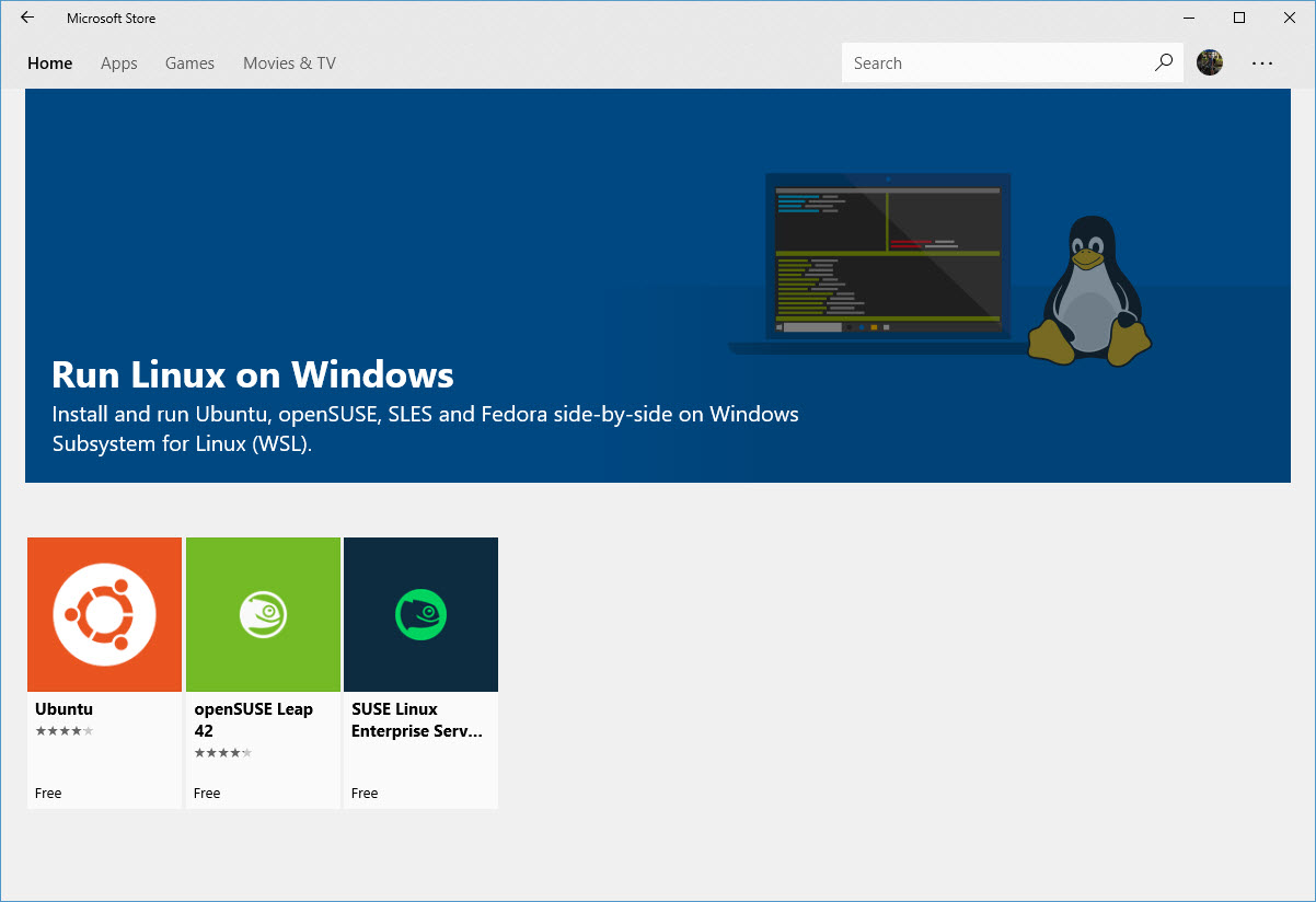Install a Linux distro from the Microsoft Store (Image Credit: Russell Smith)