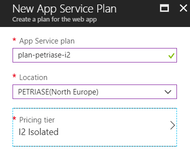 Create a new isolated app services plan [Image Credit: Aidan Finn]
