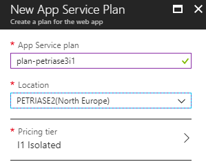 Create a new Azure isolated tier app service plan in the ASE [Image Credit: Aidan Finn]