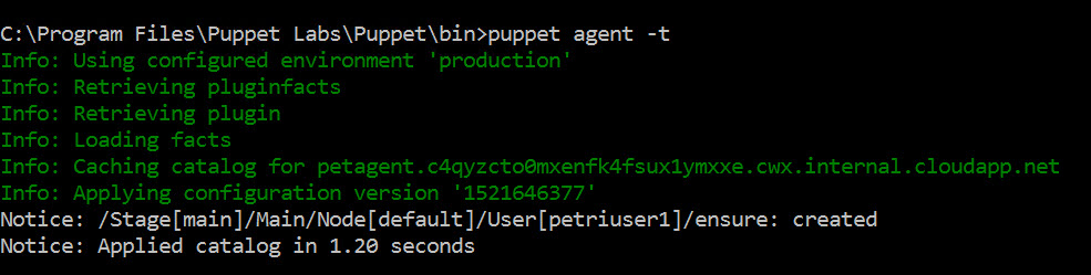 Puppet agent creates a new local user on a node (Image Credit: Russell Smith)