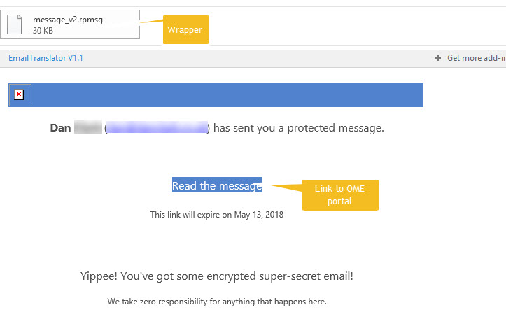 Office 365 Outlook Message Encryption