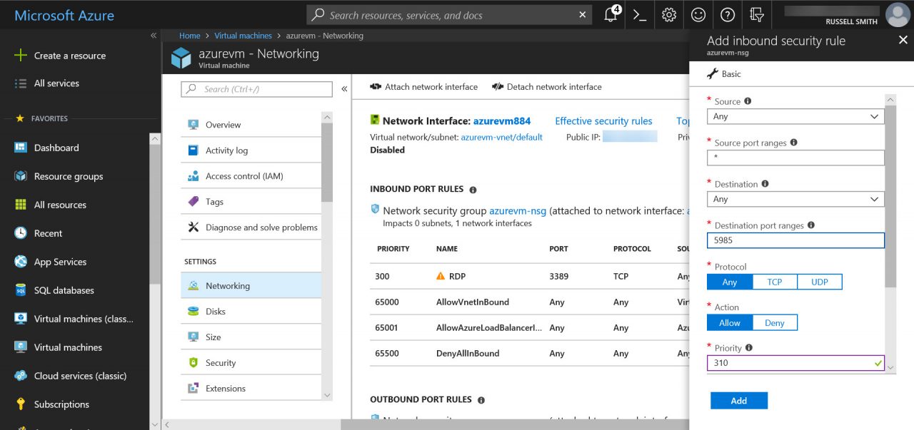 Configure an Azure virtual machine to work with Windows Admin Center (Image Credit: Russell Smith)