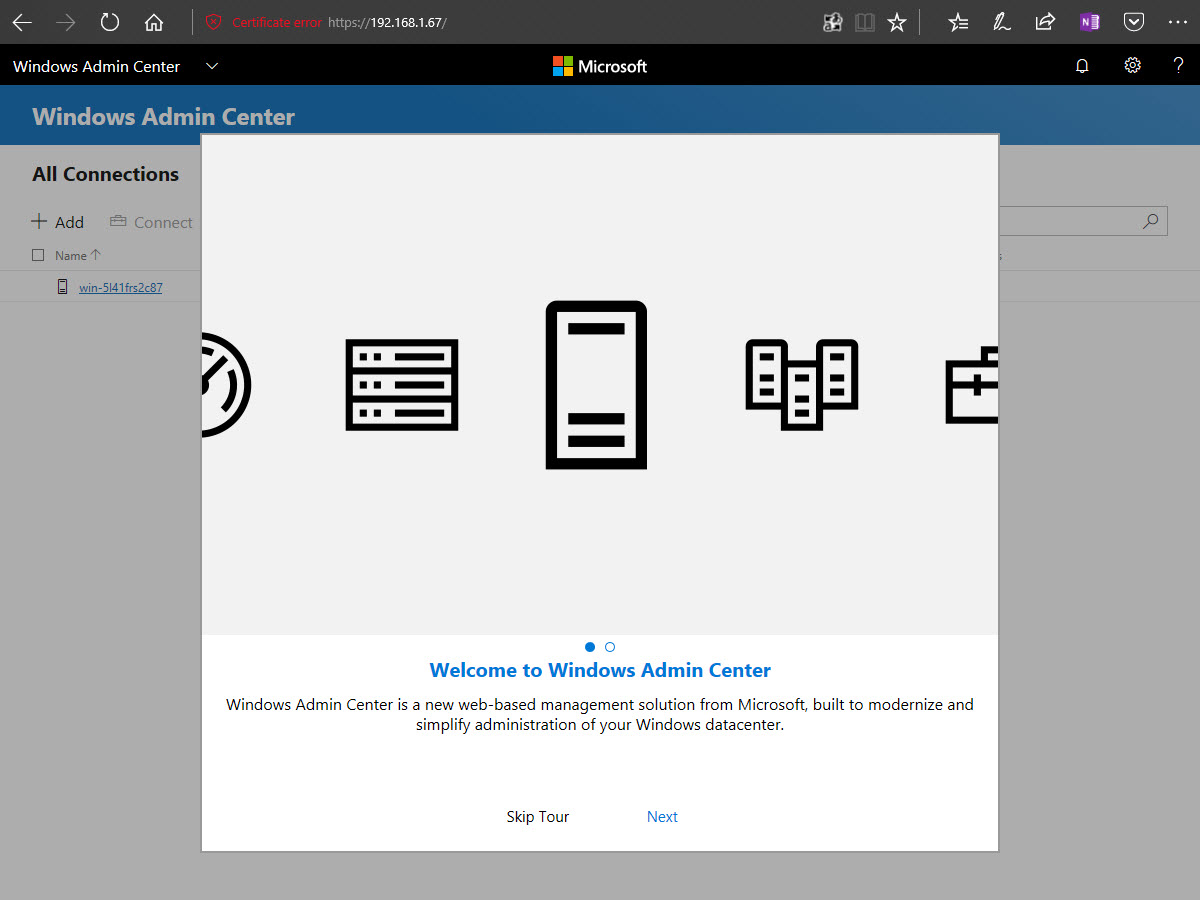 Connect to Windows Server Core using the Windows Admin Center (Image Credit: Russell Smith)