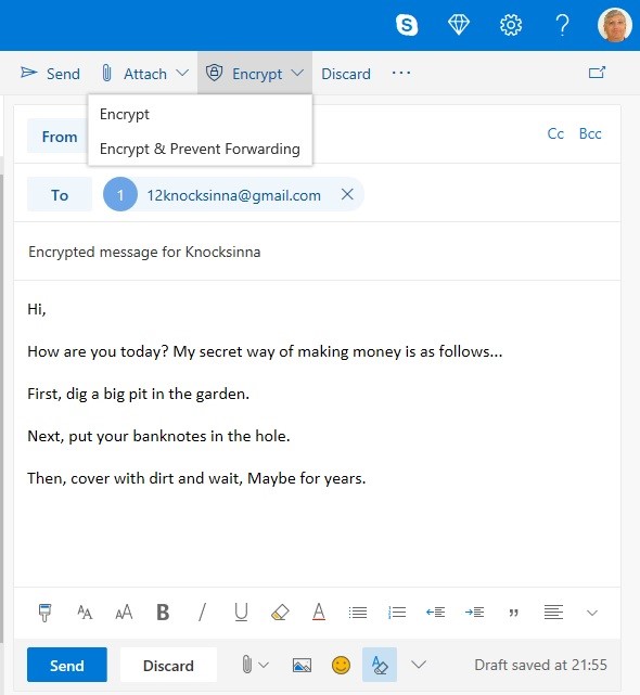 Outlook.com Encrypt