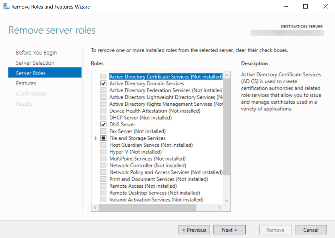 Demoting a domain controller using Server Manager (Image Credit: Russell Smith)