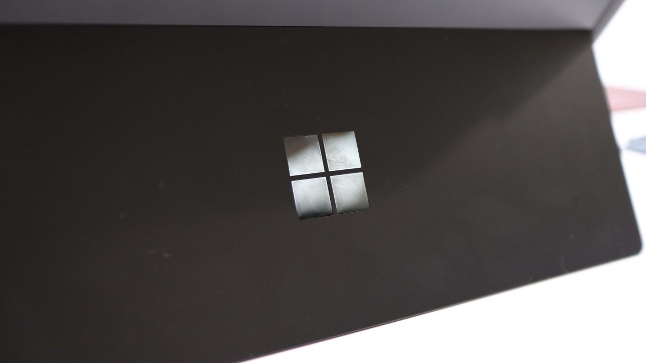 Black Surface Hero Windows Logo