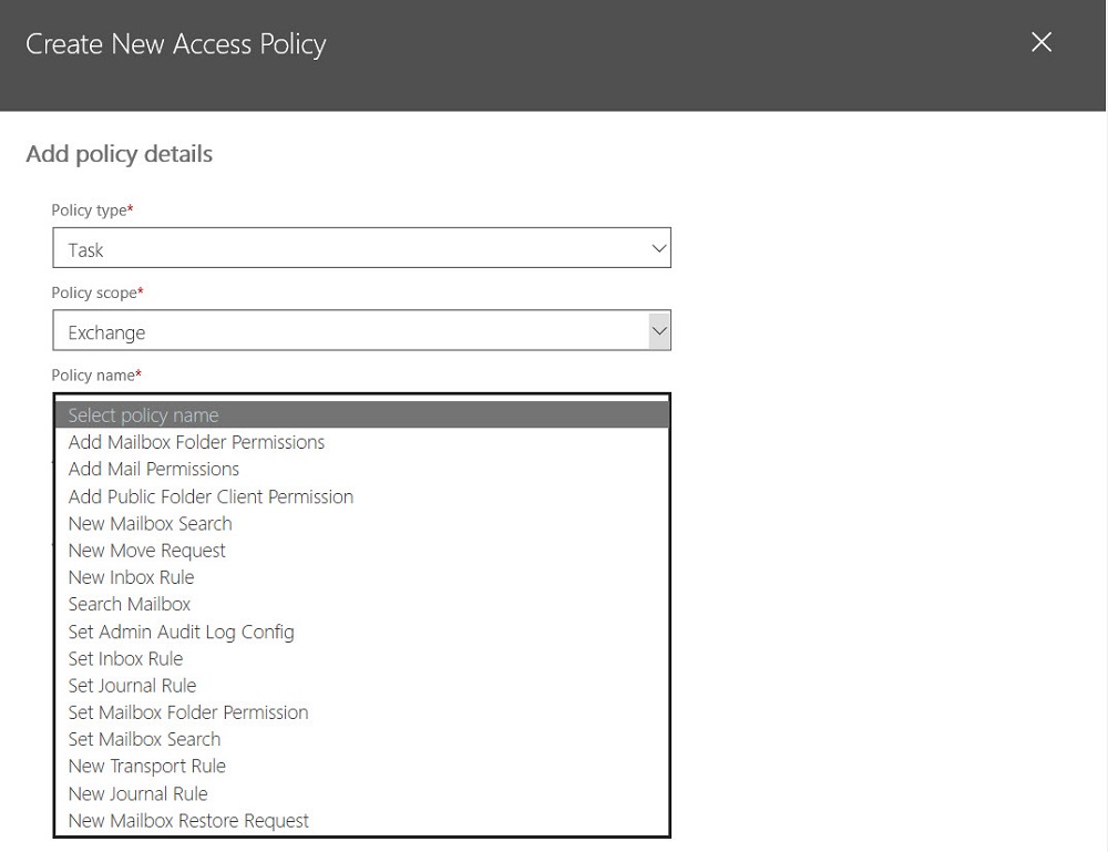 PAM Access Policy