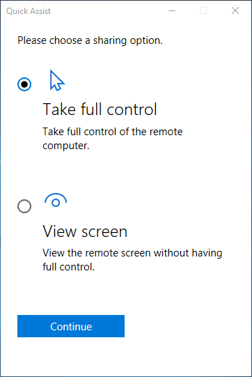 Windows 10 Quick Assist (Image Credit: Russell Smith)