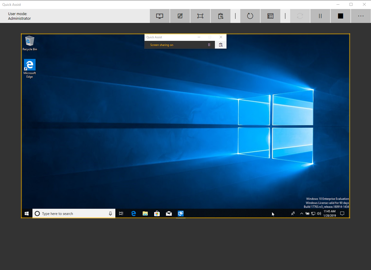 Windows 10 Quick Assist (Image Credit: Russell Smith)