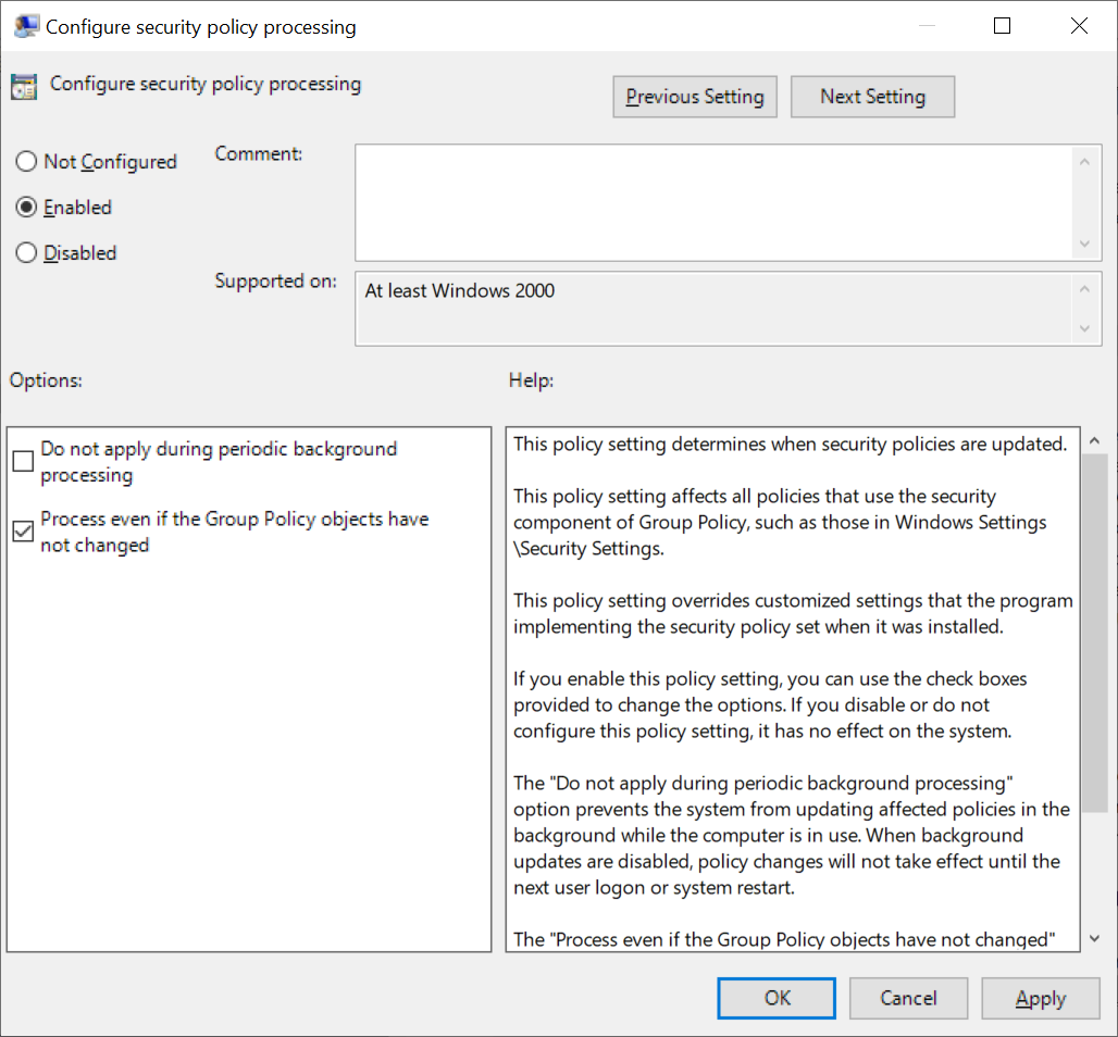 Force Group Policy to reapply settings (Image Credit: Russell Smith)