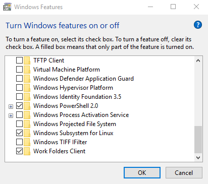 Install Windows Subsystem for Linux in Windows 10 (Image Credit: Russell Smith)